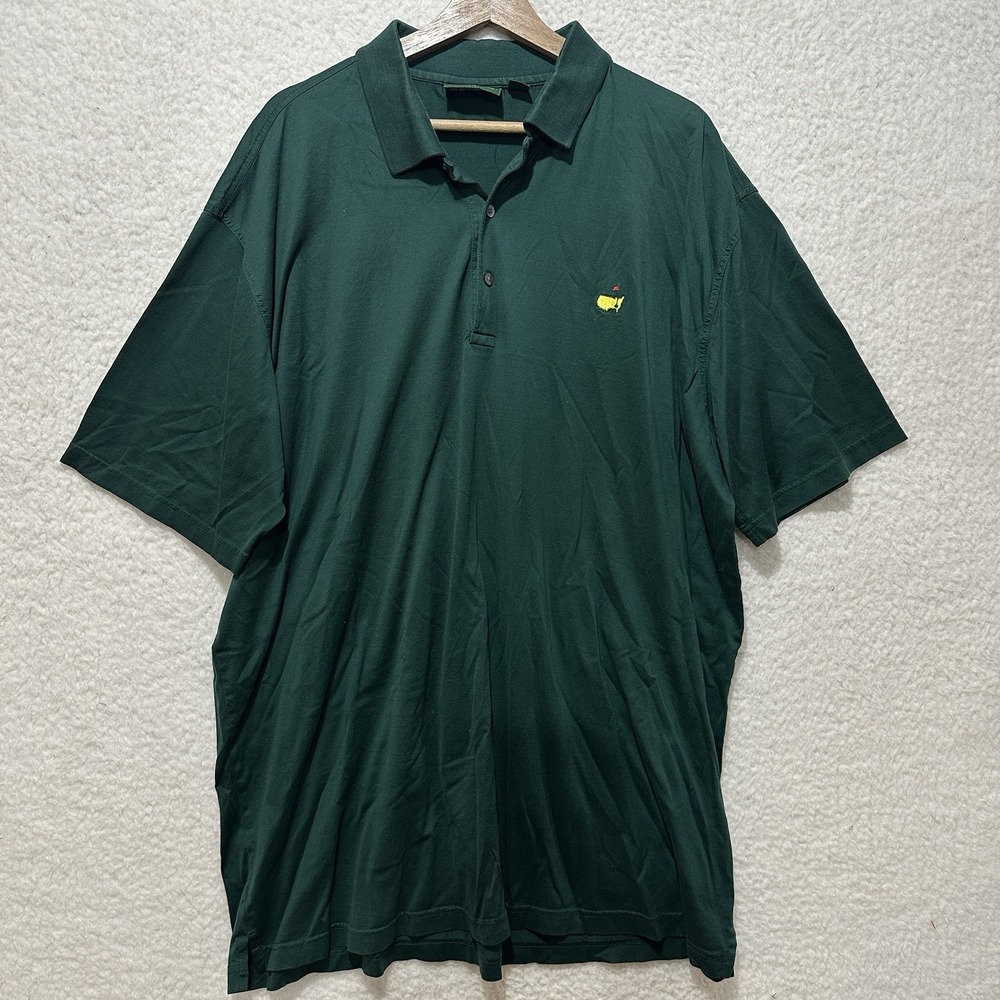 Masters Amen Corner 60's Two-Ply‎ Double Mercerized Green Polo Shirt Size 2XL
